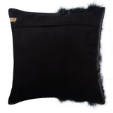 Furry World Black Textured Throw Cushion Cover
