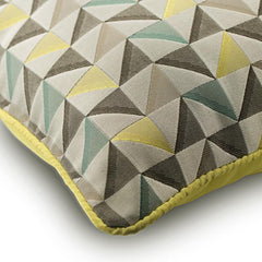 Yellow Moire Effects Geometric Euro Sham
