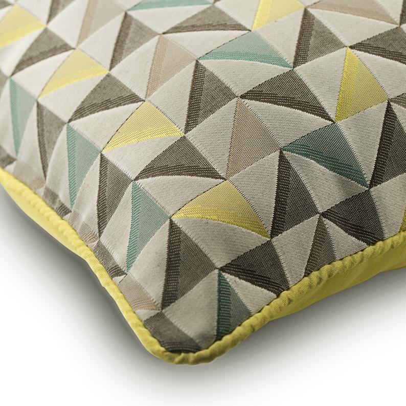 Yellow Moire Effects Geometric Pillow Cover