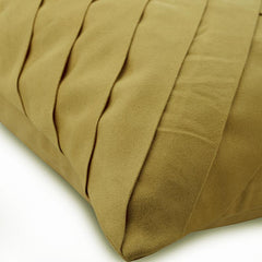 Gold No Limits No Lines - Dull Gold Suede Throw Pillow Cover