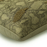 Wild Side - Silver Faux Leather Throw Cushion Cover