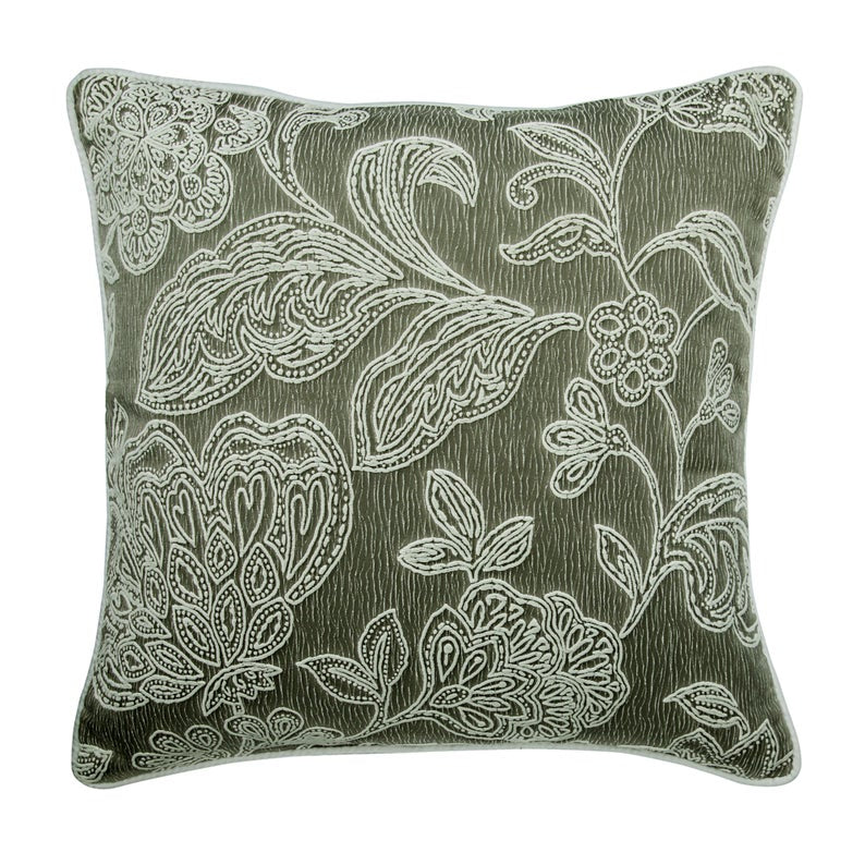 Vintage Tender Ivory embroidered Cushion Cover