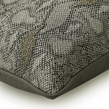 Wild Side - Silver Faux Leather Throw Cushion Cover