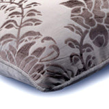 Grey Floral Beauty Flower on Velvet Euro Sham