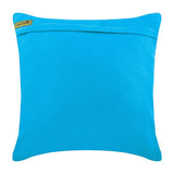 Aqua Crystal Greetings - Turquoise Blue Suede Throw Pillow Cover