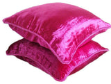 Maroon Shimmer - Maroon Velvet Decorative Euro Sham