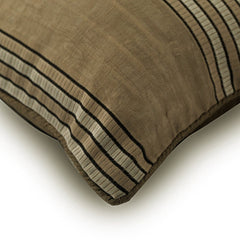 Parched Earth Beige Silk Throw Cushion Cover