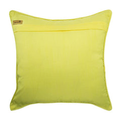 Yellow Moire Effects Silk Throw Pillow Cover