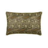 Animal Silver - Silver Faux Leather Lumbar Cushion Cover