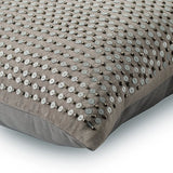 Silver Glow Embellished Throw Cushion Cover