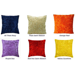 Pillow Covers with Ribbon Embroidery