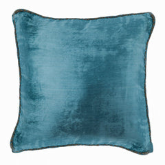 Blue Shimmer - Teal Blue Velvet Decorative Euro Sham