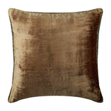 Choco Shimmer - Light Brown Velvet Decorative Euro Sham