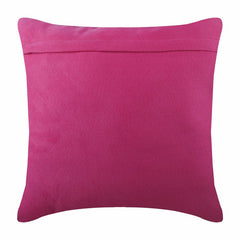 Contemporary Fuchsia - Fuchsia Pink Faux Suede Throw Cushion Cover