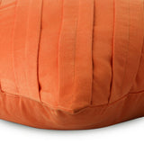 Contemporary Orange - Orange Faux Suede Throw Pillow Cover