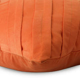 Contemporary Orange - Orange Faux Suede Decorative Euro Sham