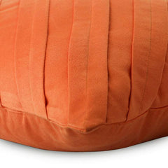 Contemporary Orange - Orange Faux Suede Decorative Euro Sham