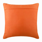 Contemporary Orange - Orange Faux Suede Throw Pillow Cover