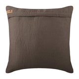 Coral Harvest - Brown Cotton Linen Throw Pillow Cover