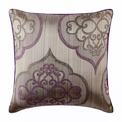 Grey Damask Galore - Grey Jacquard Throw Pillow Cover