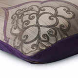 Damask Purple Galore - Purple Art Silk Decorative Euro Sham