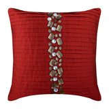 Pintuck Pillow Covers with Crystal Embroidery