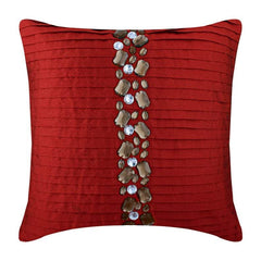 Pintuck Pillow Covers with Crystal Embroidery
