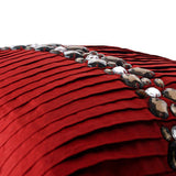 Deep Red Crystals - Red Art Silk Decorative Euro Sham