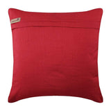 Deep Red Ocean - Deep Red Art Silk Decorative Euro Sham