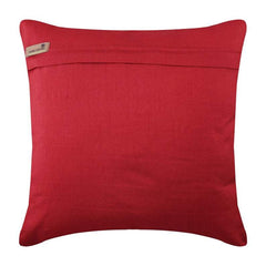 Deep Red Ocean - Deep Red Art Silk Decorative Euro Sham