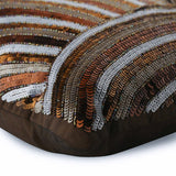 Diva - Brown Art Silk Throw Pillow Cover