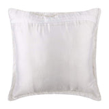 Dreamy White - White Satin Decorative Euro Sham
