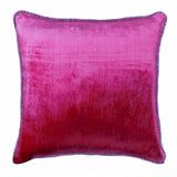 Fuchsia Love - Fuchsia Pink Velvet Decorative Euro Sham