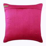 Fuchsia N Half - Fuchsia Pink Art Silk Decorative Euro Sham