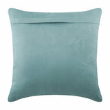 Full Bloom - Light Blue Faux Suede Throw Pillow Cover