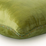 Green Lime - Lime Green Velvet Decorative Euro Sham