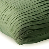 Green Waves - Green Art Silk Decorative Euro Sham