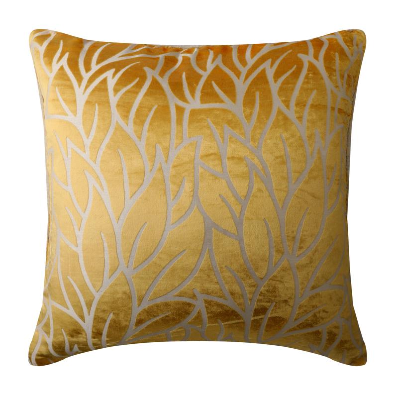 Mimosa Yellow Leaves Pillow Cover