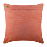 Mirror Fun - Peach Orange Art Silk Throw Pillow Cover