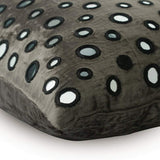 Mirror Shimmer - Gray Velvet Decorative Euro Sham