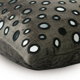 Mirror Shimmer - Gray Velvet Throw Pillow Cover