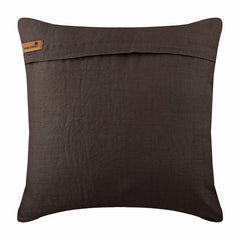 Nature Trail - Brown Cotton Linen Throw Pillow Cover