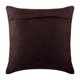 Oliveleafyday - Brown Faux Suede Decorative Euro Sham