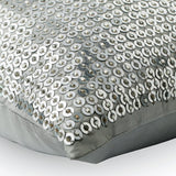 Passion In Steel - Silver Art Silk Throw Pillow Cover