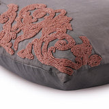 Peach Waters - Silver Art Silk Decorative Euro Sham