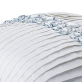 Precious Crystals - White Art Silk Decorative Euro Sham
