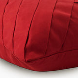 Red No Limits No Lines - Red Faux Suede Throw Pillow Cover