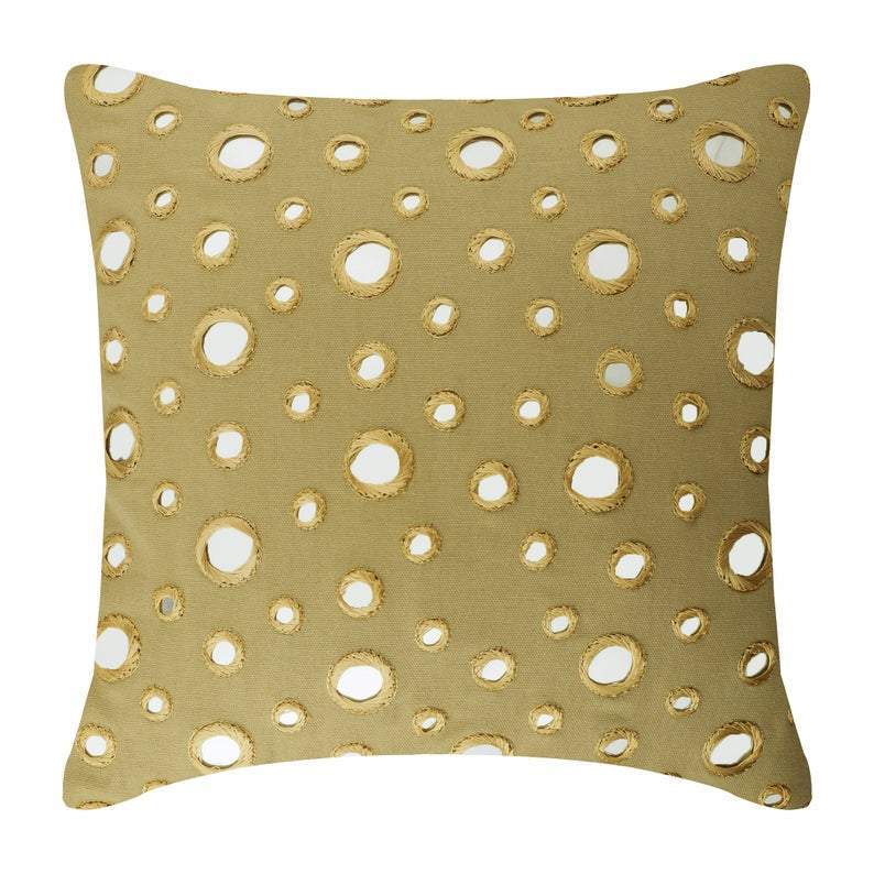 Reflections - Beige Cotton Canvas Decorative Euro Sham