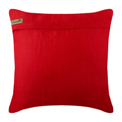 Ripples Of The Heart - Red Cotton Linen Throw Pillow Cover