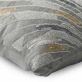 Silver Glamor - Silver Art Silk Decorative Euro Sham